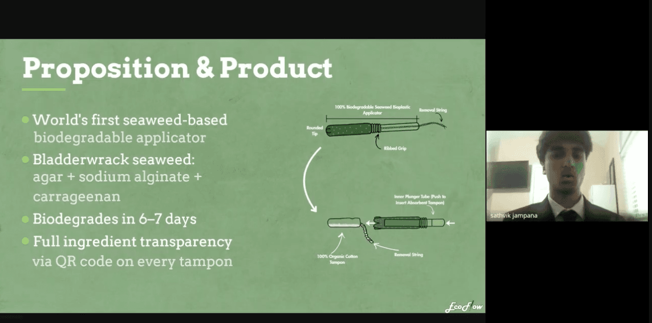 An EcoFlow finalist presenting a product during the INNOSpark global competition